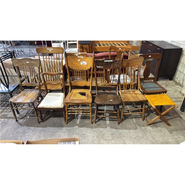 (12) ASSORTED VINTAGE CHAIRS