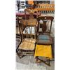 Image 4 : (12) ASSORTED VINTAGE CHAIRS