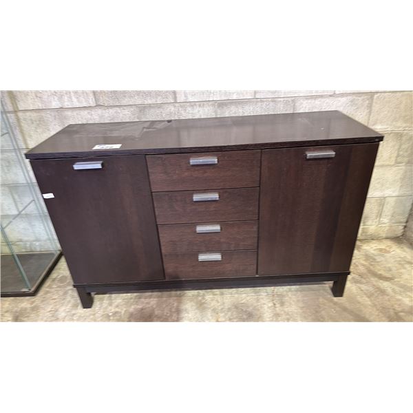 WOOD 2-DOOR, 4-DRAWER SIDEBOARD