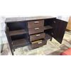 Image 3 : WOOD 2-DOOR, 4-DRAWER SIDEBOARD