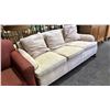 Image 2 : SUEDE SOFA WITH ROLLED ARMS