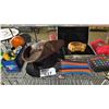 Image 3 : SHELF OF HATS, BASKETBALL, HOLE PUNCH, QWIRKLE, ANIMAL JOURNEY LEARNING SHAPES PUZZLE & MORE