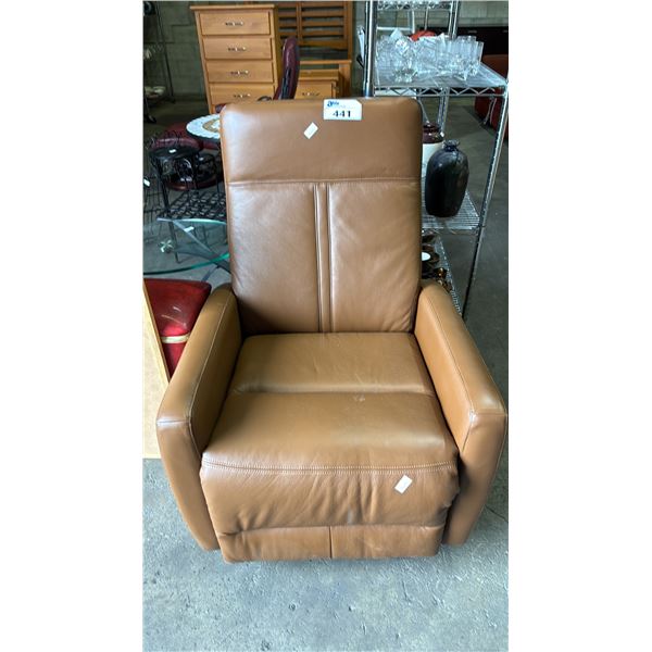 BROWN LEATHER RECLINER