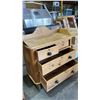 Image 3 : VINTAGE PINE 4-DRAWER DRESSER *ONE HANDLE IS MISSING*