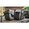 Image 2 : (2) BLACK SYNTHETIC LEATHER 2-BUCKLE MOTORCYCLE SADDLEBAGS