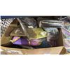 Image 2 : BOX OF PHOTO BOOTH BACKDROPS, PILLOW SHAMS & COLLECTOR PLATES