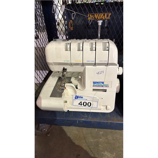 VINTAGE WHITE SUPERERLOCK 2000 ATS SERGER *NO POWER CORD OR FOOT PEDAL*