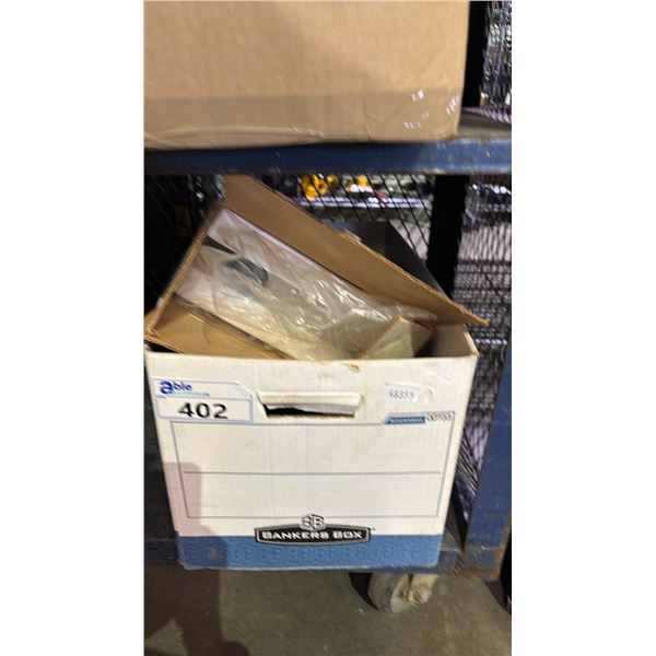 BOX OF ASSTD. VINTAGE ELECTRONICS: MIDEX 55 HOME SECURITY SYSTEM, MOBILE MONITOR COLOUR LCD SCREEN,