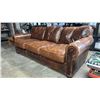 Image 2 : BROWN LEATHER SOFA