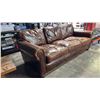 Image 3 : BROWN LEATHER SOFA