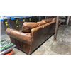 Image 4 : BROWN LEATHER SOFA
