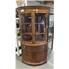 Image 1 : MAHOGANY CURVED FRONT CORNER CABINET