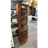 Image 2 : MAHOGANY CURVED FRONT CORNER CABINET
