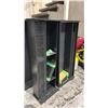 Image 2 : (2) VINTAGE BLACK WOOD VERTICAL MEDIA STORAGE TOWERS