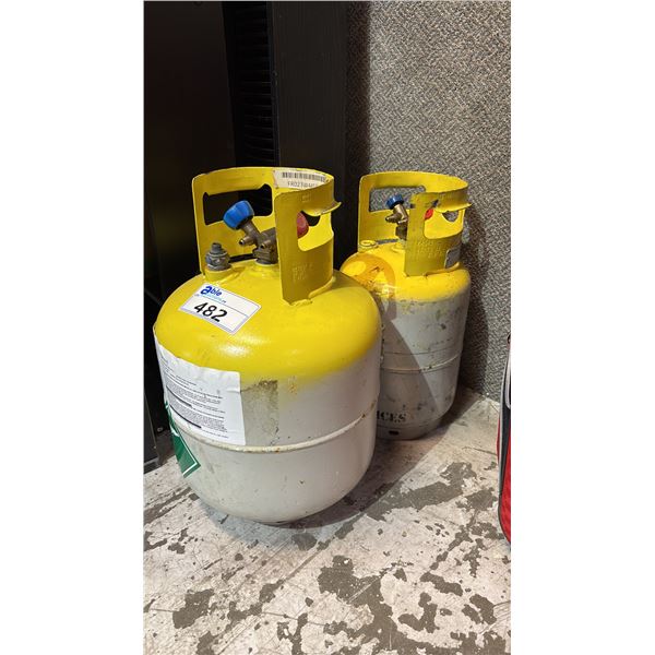 (2) YELLOW A/C GAS TANKS