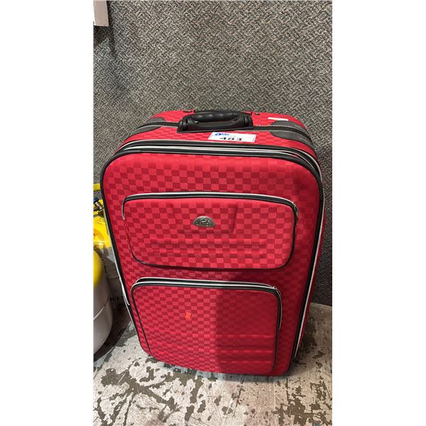 LANZA RED 2-WHEEL ROLLING SUITCASE