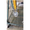 Image 2 : SHELF OF ASSORTED CUT GLASS VASES & DRINKING GLASSES
