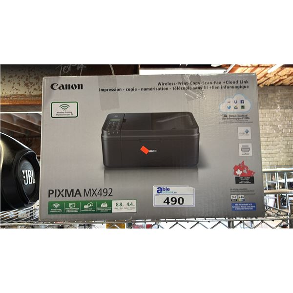 CANON PIXMA MX492 WIRELESS PRINTER