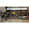 Image 2 : SHELF OF ASSORTED TOOLS: SCREWDRIVERS, MEASURING TAPE, SOCKET WRENCHES & MORE