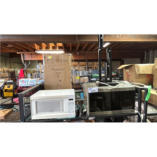 WILLZ MICROWAVE, LG SMART INVERTER MICROWAVE & TABLE LAMP