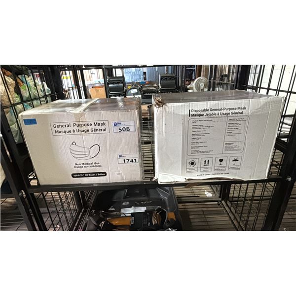 2 CASES OF GENERAL PURPOSE NON MEDICAL MASKS
