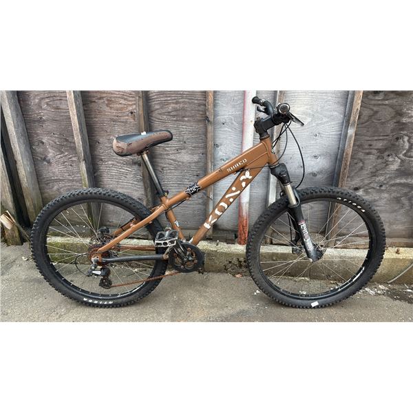 KONA SHRED 18 SPEED BICYCLE *BOTH BRAKES NEED REPAIR*