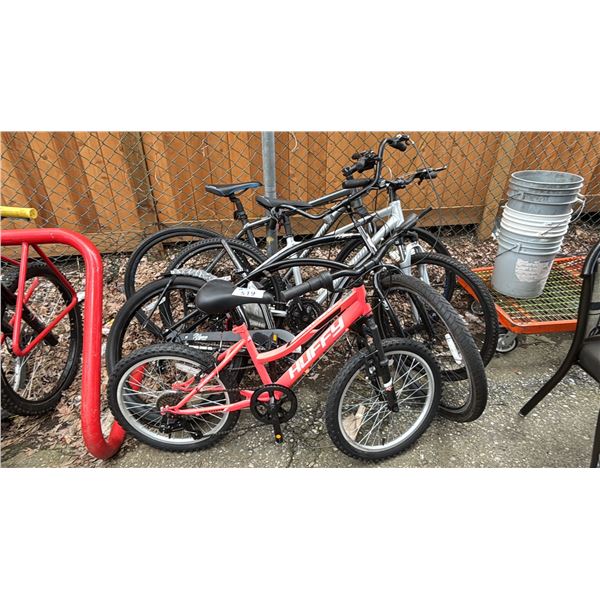 (4) ASSORTED BIKES: HUFFY, NORTHROCK & MORE *WORKING CONDITION UNKNOWN/MAY BE MISSING PARTS & OR
