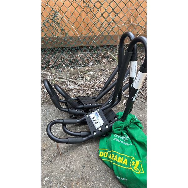 (2) PAIRS OF J-BAR KAYAK ROOF RACKS *WORKING CONDITION UNKNOWN/MAY BE MISSING PARTS & OR PIECES*