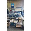 Image 1 : RACK OF ASSTD. ITEMS: SOCCER GOAL SET, TOOL BOXES, RTA SOLID PINE TABLE & MORE *RACK INCLUDED*