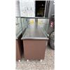 Image 3 : 5' WIDE RETAIL SHOWCASE WITH WOOD BASE GLASS TOP *NO KEY*