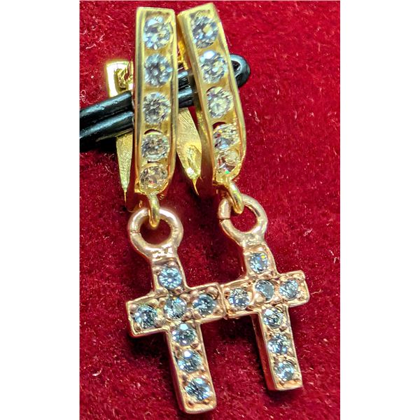 10K(1.38G), CZ EARRING, SUGGESTED RETAIL VALUE $900