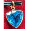 Image 1 : 10K(0.95G), BLUE TOPAZ (3.7CT) PENDANT, SUGGESTED RETAIL VALUE $600
