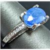 Image 2 : SILVER(3.76G), BLUE SAPPHIRE (2CT) RING, SUGGESTED RETAIL VALUE $300