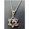 Image 1 : SILVER(2.71G), NATURAL DIAMOND (0.01CT) NECKLACE 15"