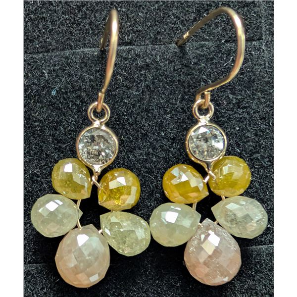 10K(1.71G), NATURAL DIAMOND (6.5CT) EARRING, SUGGESTED RETAIL VALUE $4000