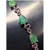 Image 2 : SILVER(7.5G), EMERALD (6.5CT) BRACELET 7-8", SUGGESTED RETAIL VALUE $600