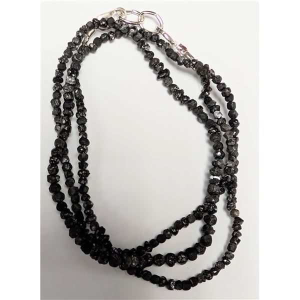 NATURAL DIAMOND (15.5CT)  17" NECKLACE  WITH SILVER CLASP SUGGESTED RETAIL VALUE $500