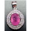 Image 1 : SILVER(2.76G), RUBY (2CT)PENDANT, SUGGESTED RETAIL VALUE $280