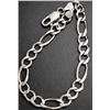 Image 1 : SILVER(11.1G), RHODIUM PLATED MEN'S BRACELET 8", SUGGESTED RETAIL VALUE $340