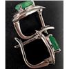 Image 2 : SILVER(3.98G), GREEN ONYX (APP 2CT) EARRING, SUGGESTED RETAIL VALUE $440