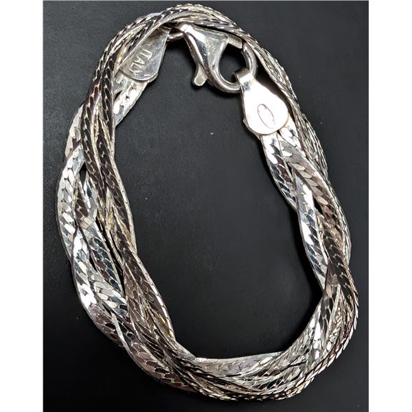 SILVER(4.67G), BRACELET 8" SUGGESTED RETAIL $250