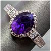Image 1 : SILVER(3.89G), AMETHYST (1.5CT) RING, SUGGESTED RETAIL VALUE $320
