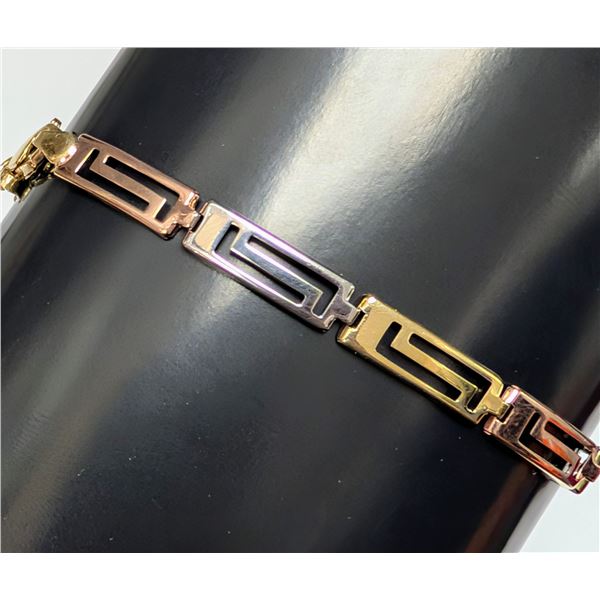 SILVER(3.2G), TRI COLOR BRACELET 7" SUGGESTED RETAIL $250