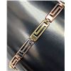 Image 2 : SILVER(3.2G), TRI COLOR BRACELET 7" SUGGESTED RETAIL $250