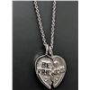 Image 2 : SILVER(3.9G), NATURAL DIAMOND (0.02CT) NECKLACE 15", SUGGESTED RETAIL VALUE $200