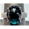 Image 1 : SILVER(3.98G), ROSE CUT BLUE CZ RING