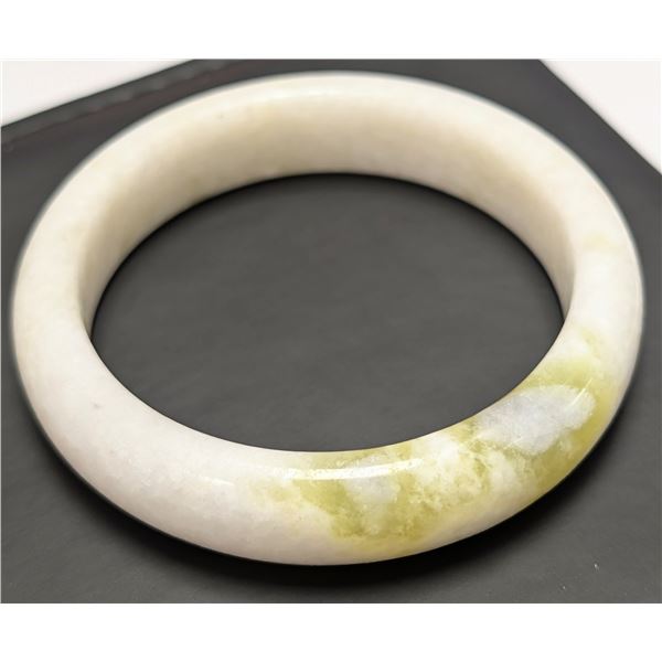 UNTREATED GENUINE JADE BANGLE, SUGGESTED RETAIL VALUE $200