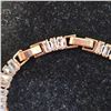 Image 2 : *NEW* 18K GOLD PLATED 5MM EMERALD CUT SIMULATED DIAMOND (CZ) TENNIS BRACELET