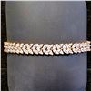 Image 1 : *NEW* 18KT GOLD PLATED 8MM MARQUISE CUT SIMULATED DIAMOND (CZ) TENNIS BRACELET