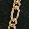 Image 2 : *NEW* 14KT GOLD PLATED 11MM SIMULATED DIAMOND (CZ) ICED OUT CUBAN LINK NECKLACE: 20" LONG